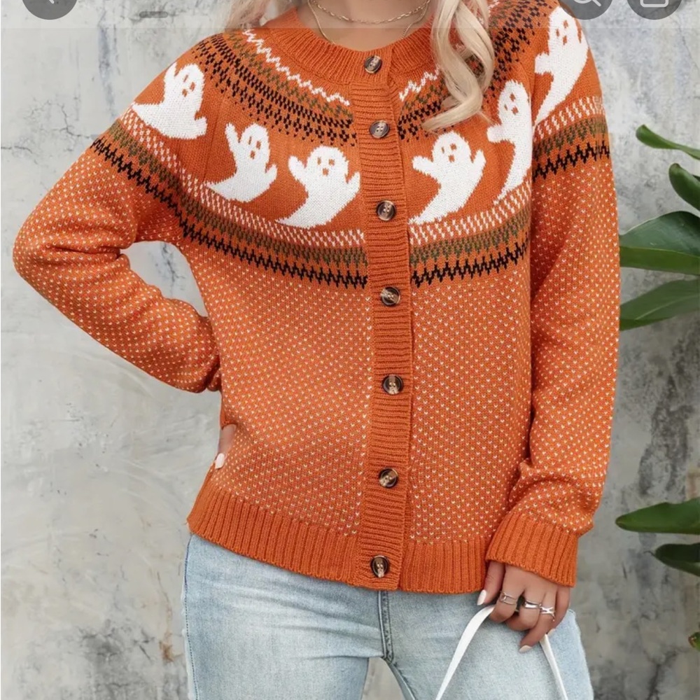 Halloween cardigan, unopened in package. Super cute!